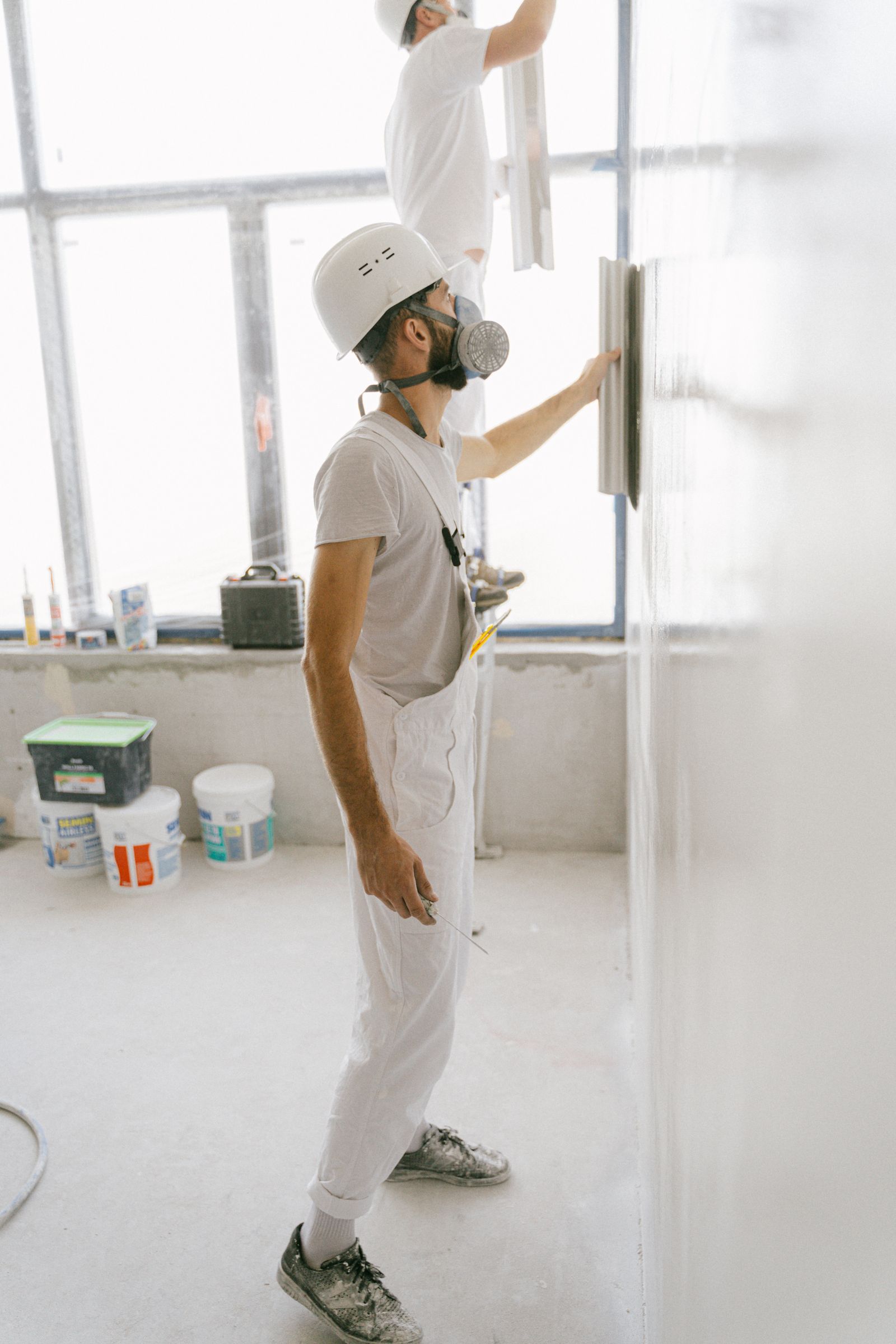 Trabajo de preparación de una pared